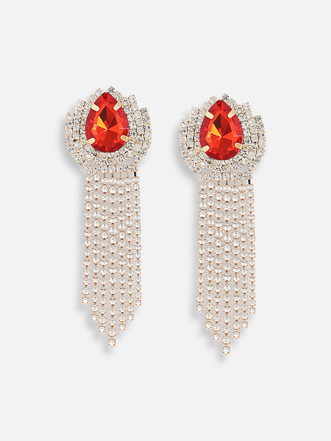 Gold Plated Designer Stone Party Drop Earring For Women