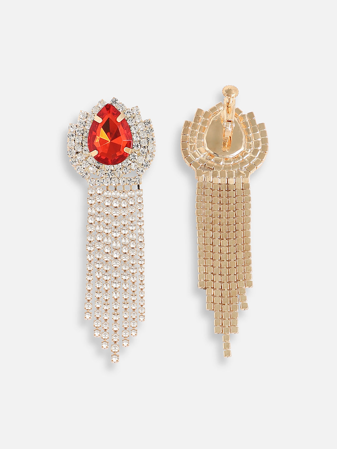 Gold Plated Designer Stone Party Drop Earring For Women