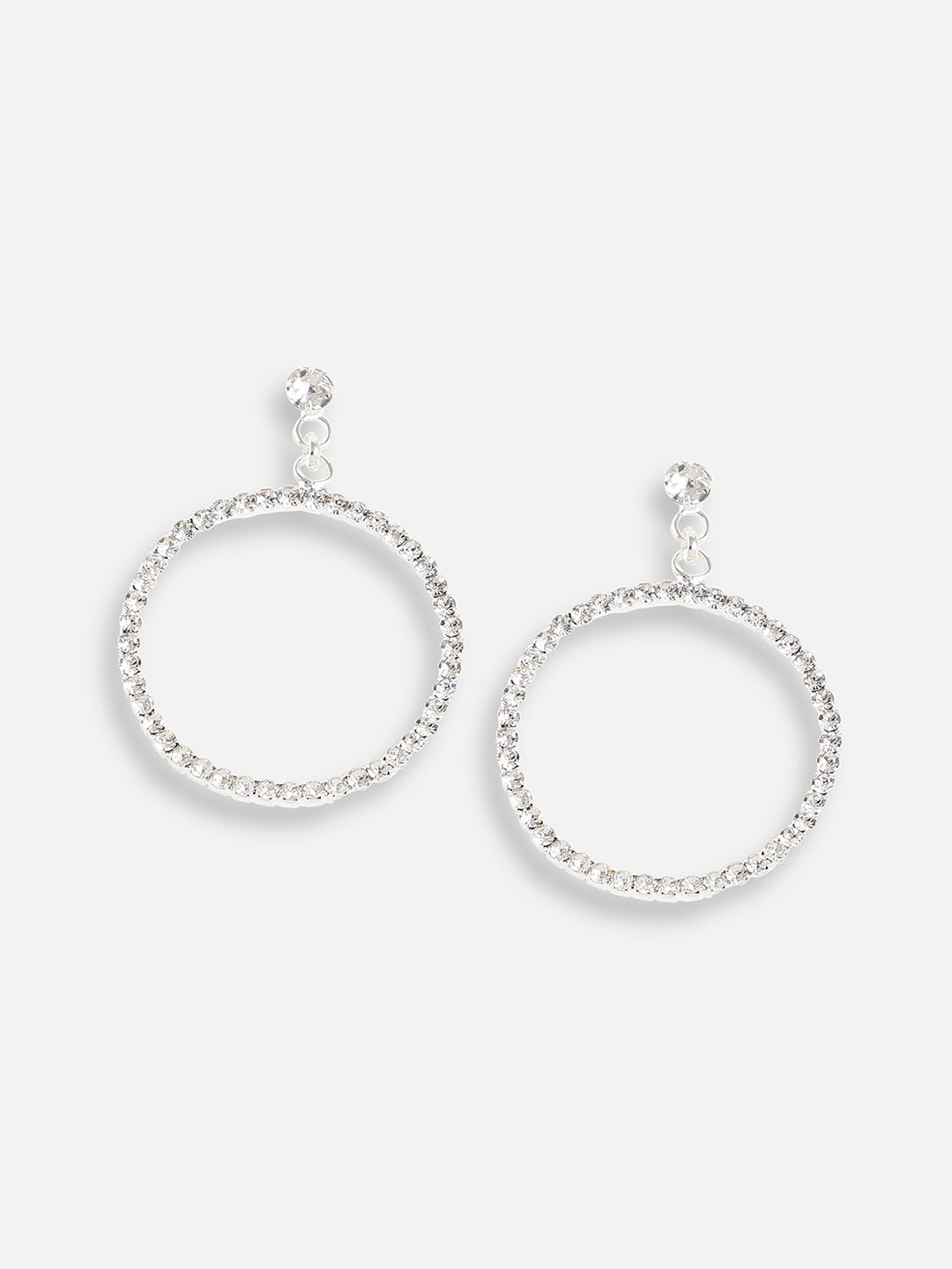 Silver Plated Designer Stone Party Drop Earring For Women