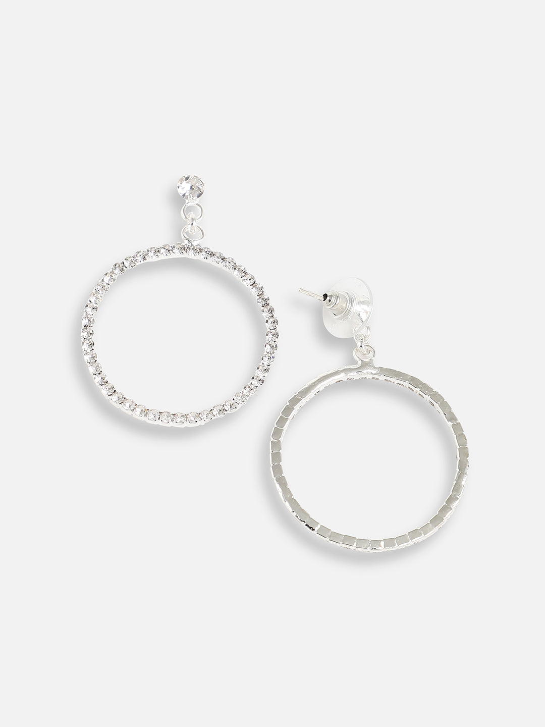 Silver Plated Designer Stone Party Drop Earring For Women