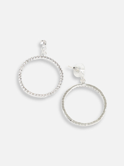 Silver Plated Designer Stone Party Drop Earring For Women