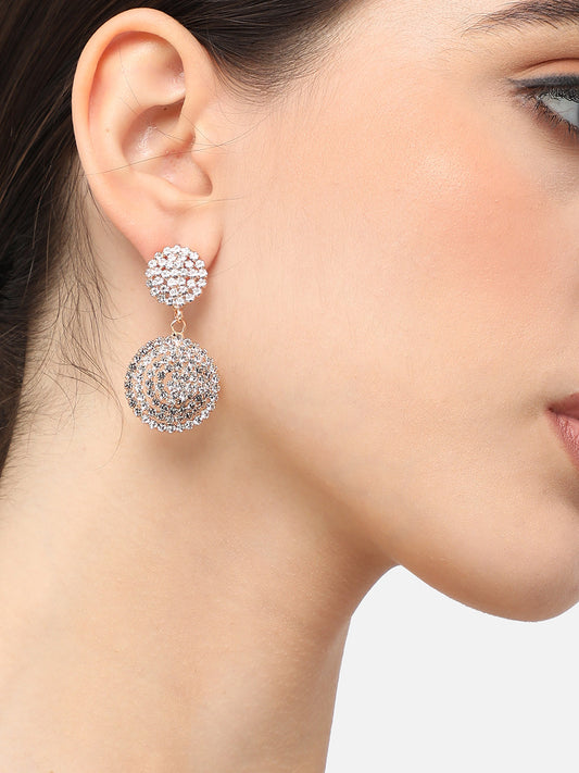 Gold Plated Designer Stone Party Drop Earring For Women