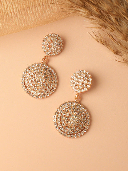Gold Plated Designer Stone Party Drop Earring For Women