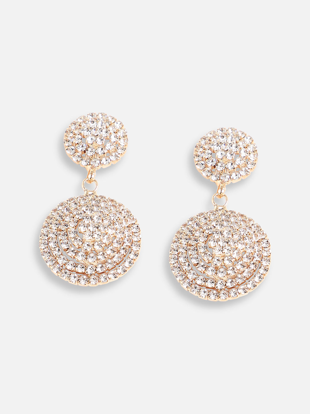 Gold Plated Designer Stone Party Drop Earring For Women