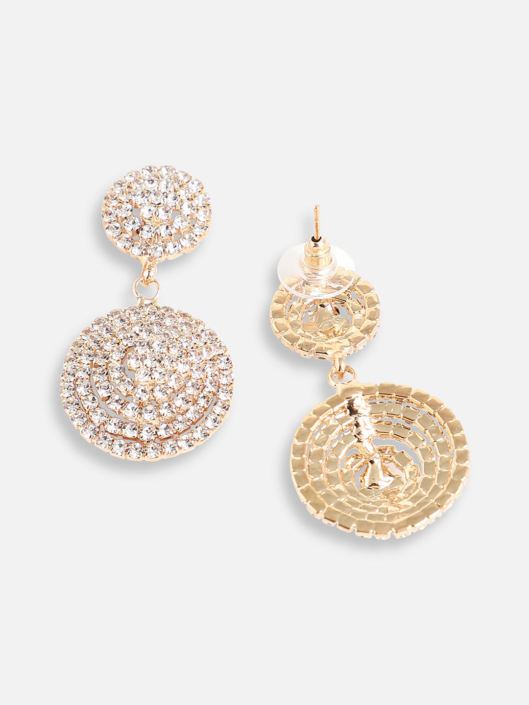 Gold Plated Designer Stone Party Drop Earring For Women