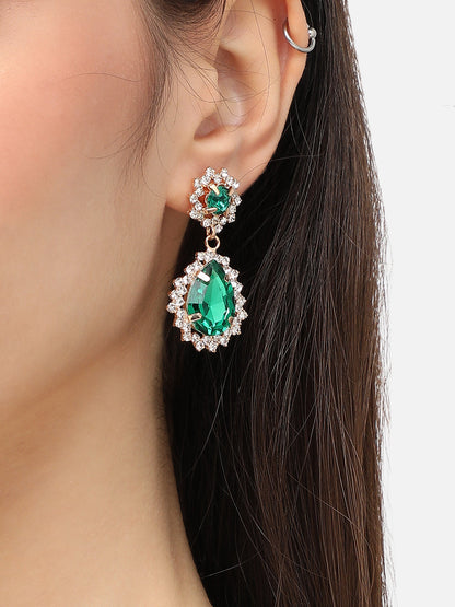 Gold Plated Designer Stone Party Drop Earring For Women