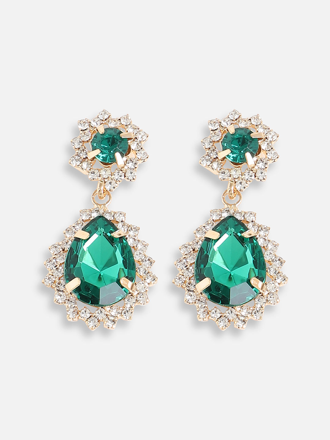 Gold Plated Designer Stone Party Drop Earring For Women
