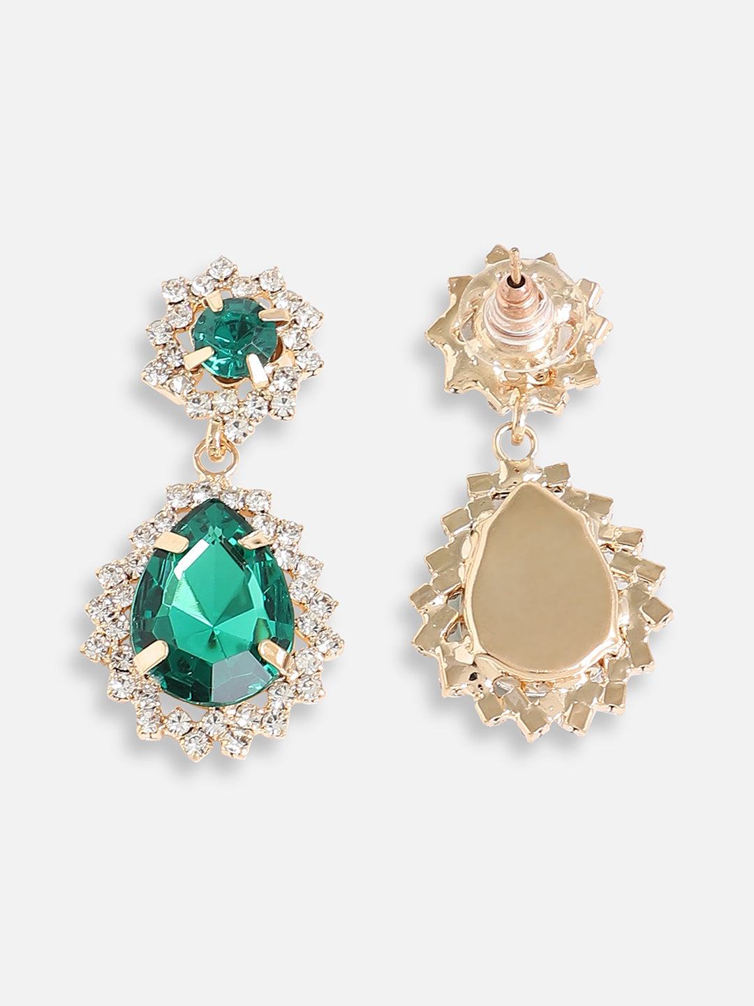 Gold Plated Designer Stone Party Drop Earring For Women