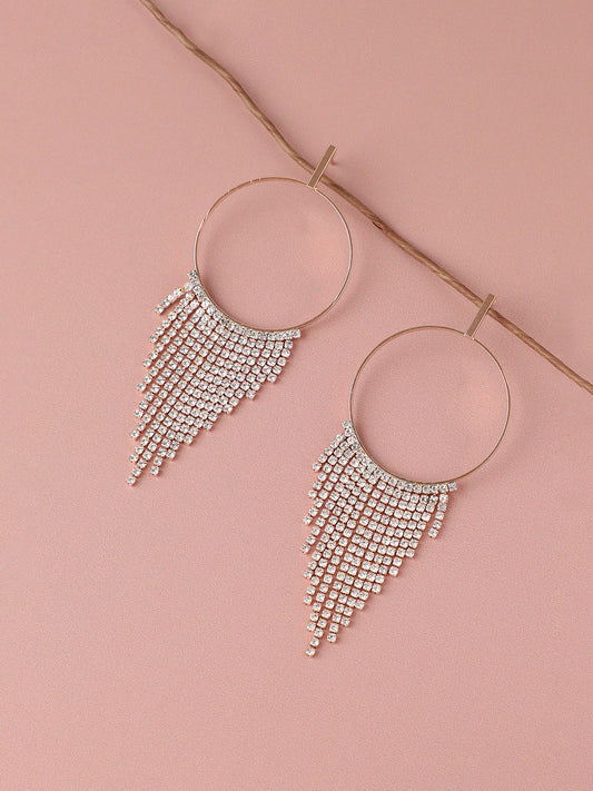 Gold Plated Designer Stone Party Drop Earring For Women