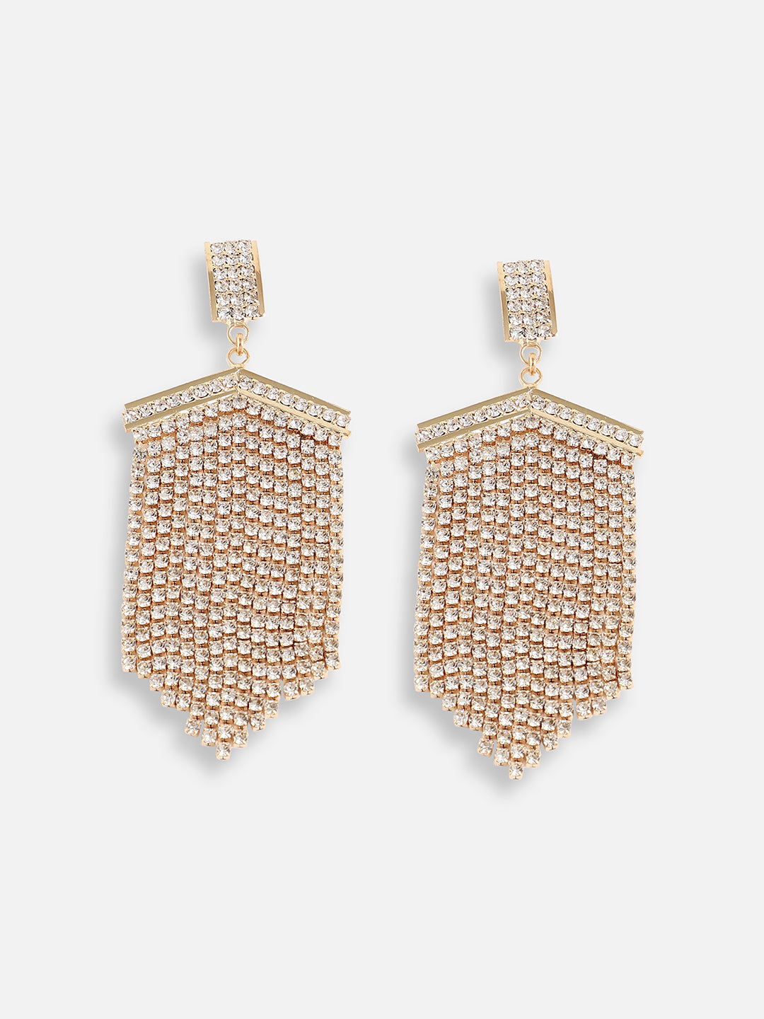 Gold Plated Designer Stone Party Drop Earring For Women