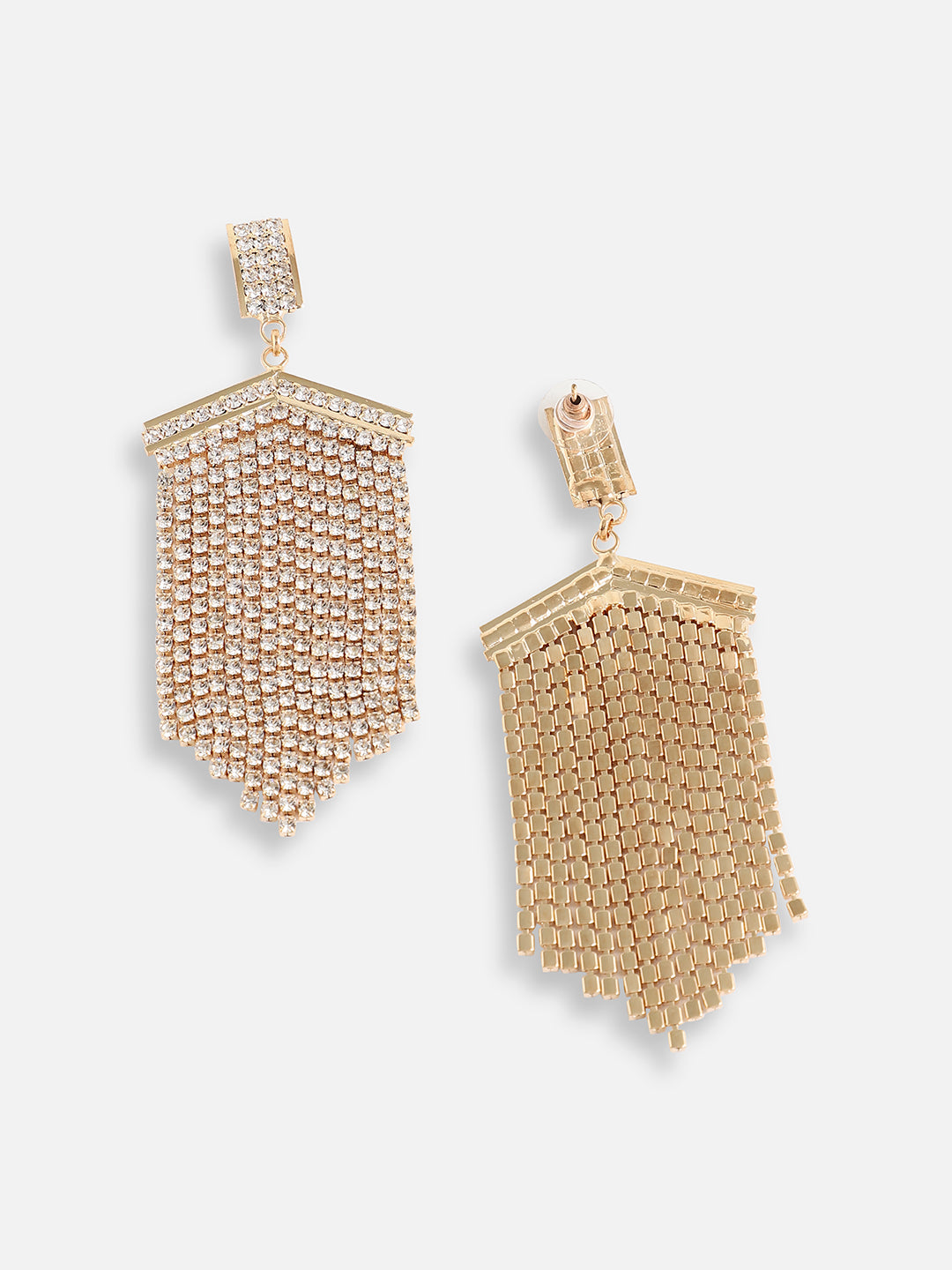 Gold Plated Designer Stone Party Drop Earring For Women