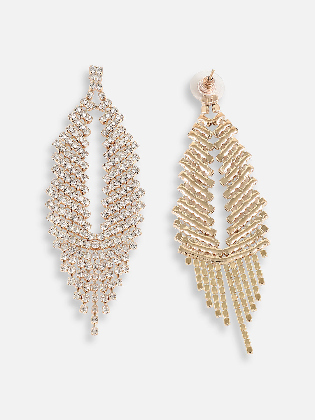 Silver Plated Designer Stone Party Drop Earring For Women