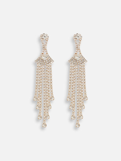 Silver Plated Designer Stone Party Drop Earring For Women