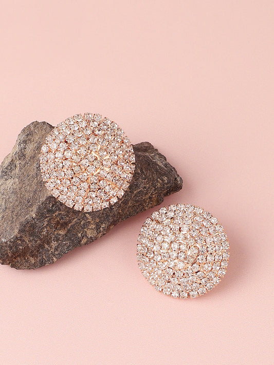 Silver Plated Designer Stone Party Stud For Women