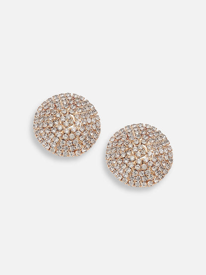 Silver Plated Designer Stone Party Stud For Women