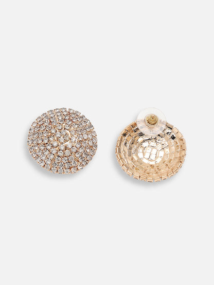 Silver Plated Designer Stone Party Stud For Women