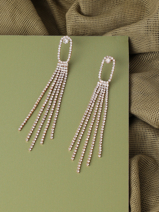 Silver Plated Designer Stone Party Drop Earring For Women