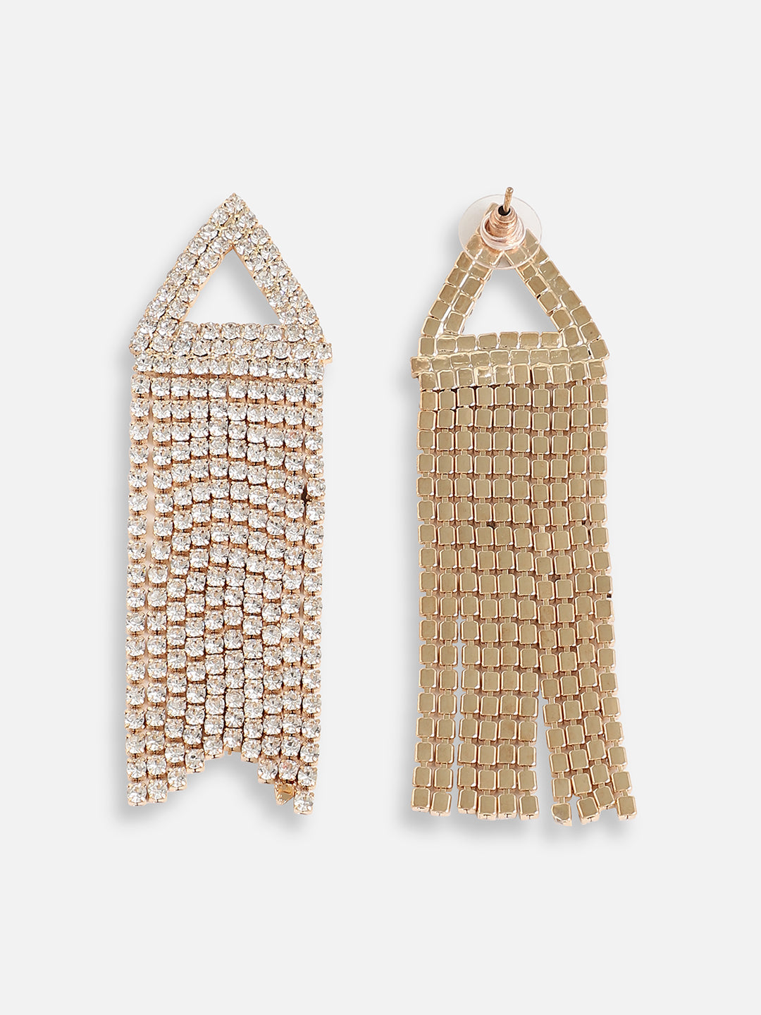 Gold Plated Designer Stone Party Drop Earring For Women