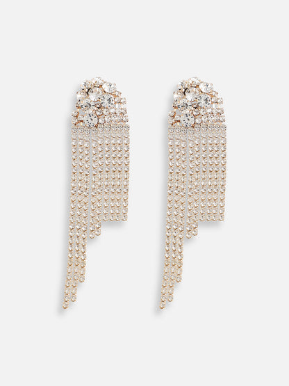 Silver Plated Designer Stone Party Drop Earring For Women