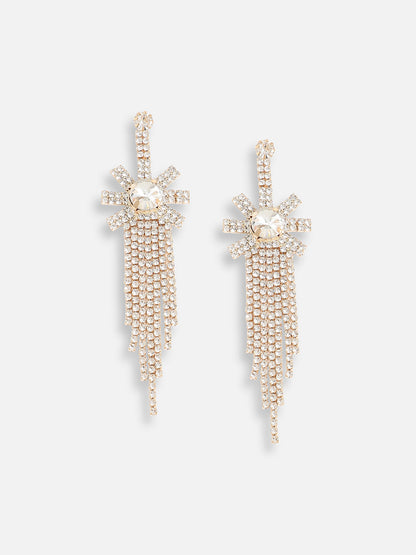 Silver Plated Designer Stone Party Drop Earring For Women