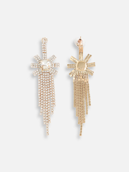 Silver Plated Designer Stone Party Drop Earring For Women