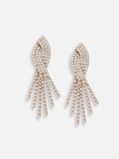 Silver Plated Designer Stone Party Drop Earring For Women