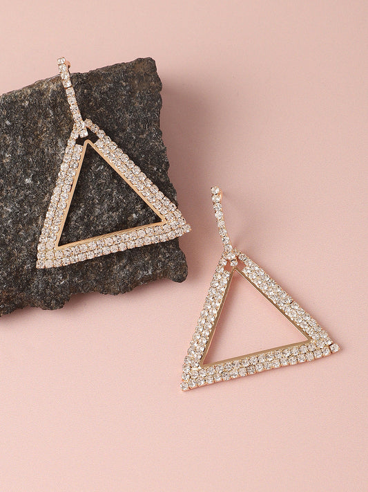 Silver Plated Designer Stone Party Drop Earring For Women