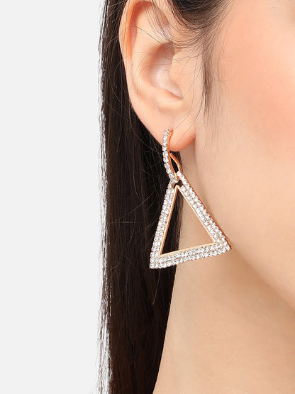 Silver Plated Designer Stone Party Drop Earring For Women