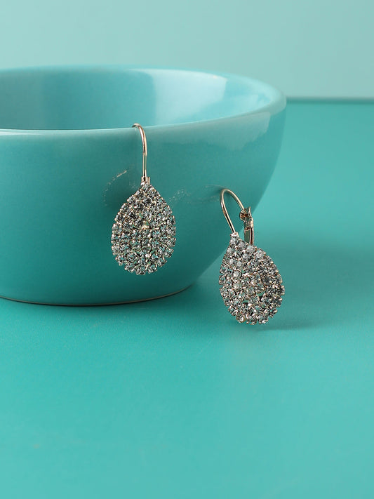 Gold Plated Designer Stone Party Drop Earring For Women