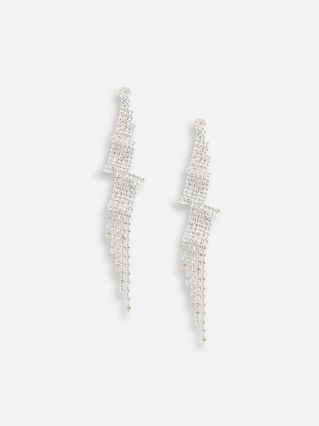 Silver Plated Designer Stone Party Drop Earring For Women
