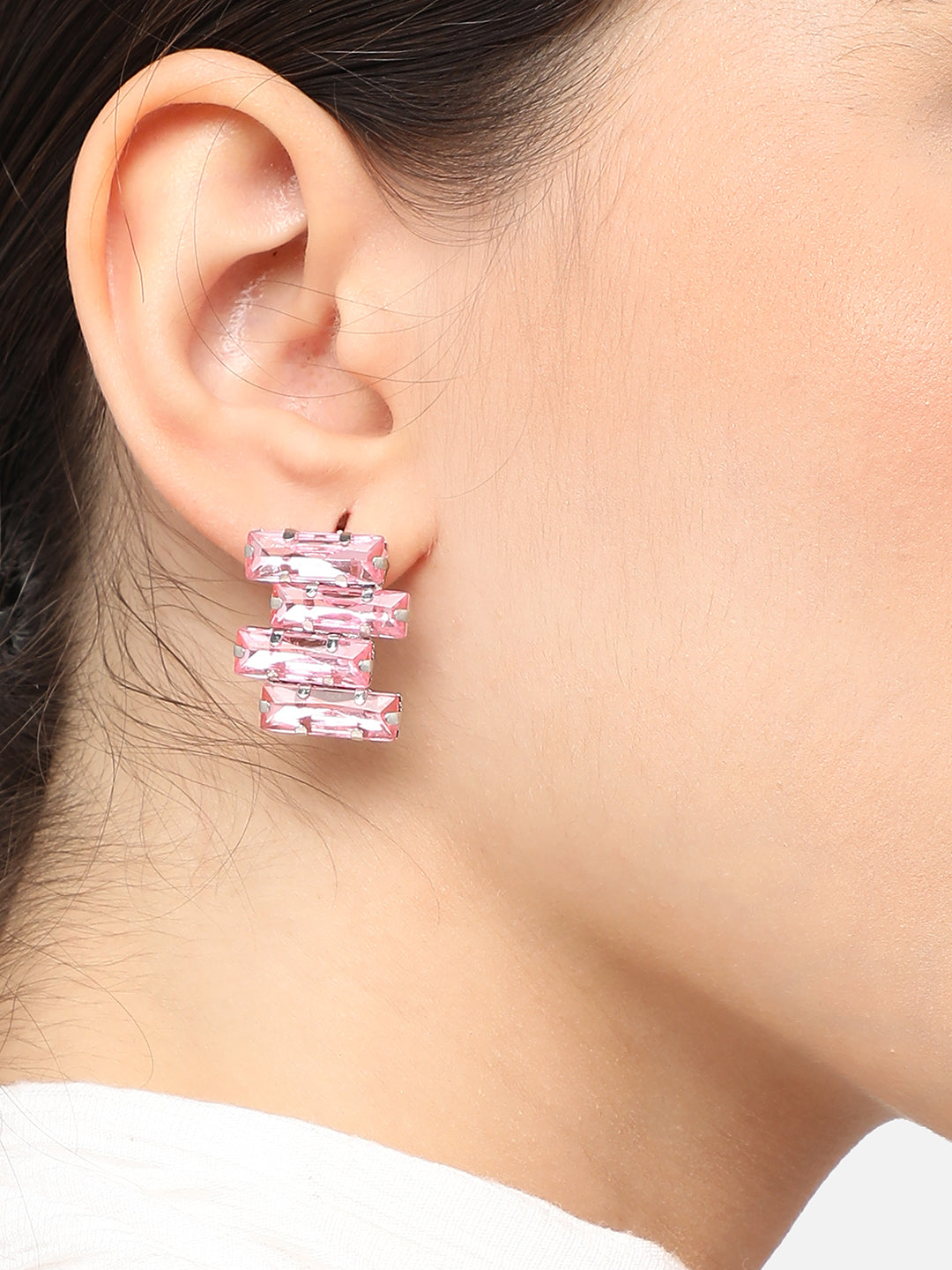Gold Plated Designer Stone Party Stud For Women