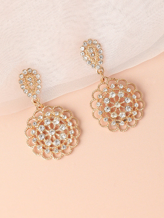 Silver Plated Designer Stone Party Drop Earring For Women