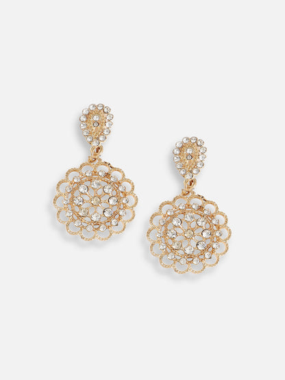 Silver Plated Designer Stone Party Drop Earring For Women