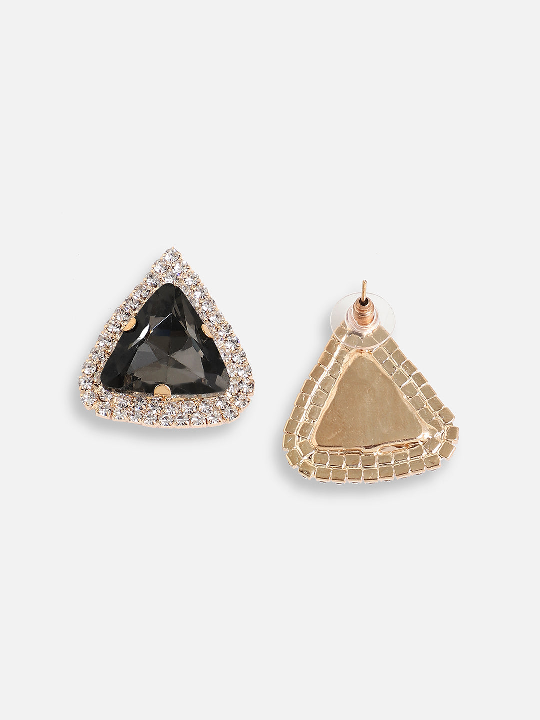 Gold Plated Designer Stone Party Stud For Women