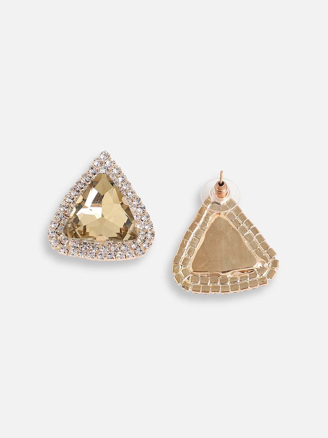 Gold Plated Designer Stone Party Stud For Women