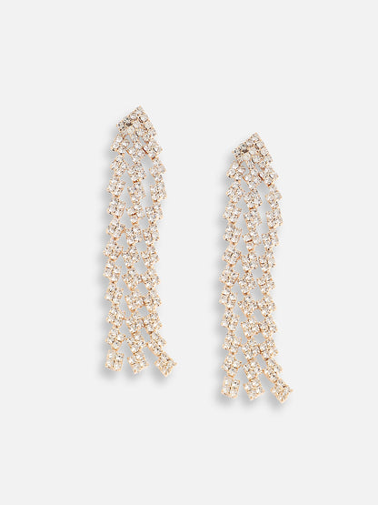 Silver Plated Designer Stone Party Drop Earring For Women