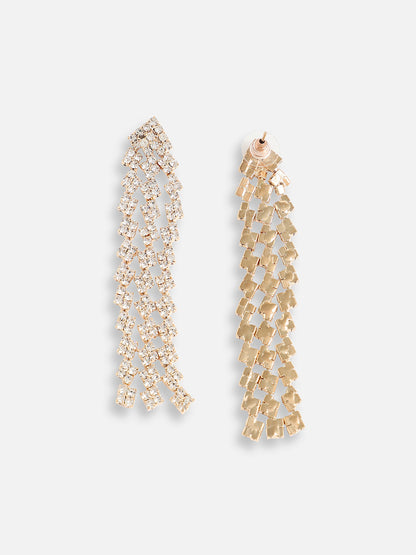 Silver Plated Designer Stone Party Drop Earring For Women