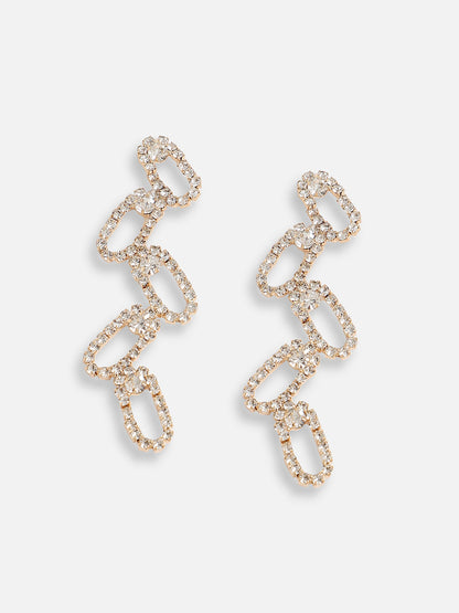 Silver Plated Designer Stone Party Drop Earring For Women