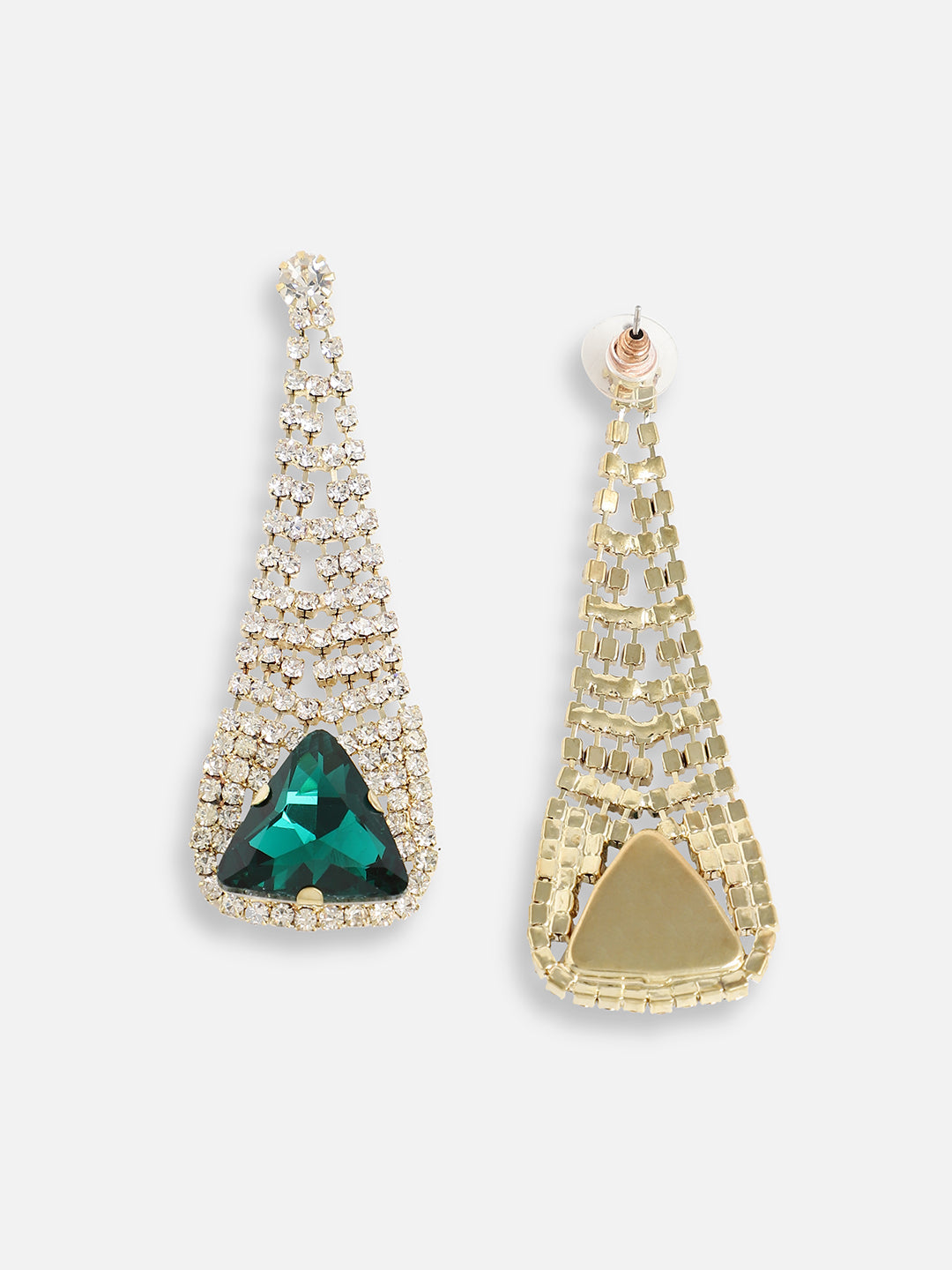 Gold Plated Designer Stone Party Drop Earring For Women