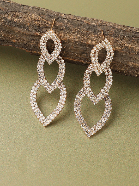 Silver Plated Designer Stone Party Drop Earring For Women