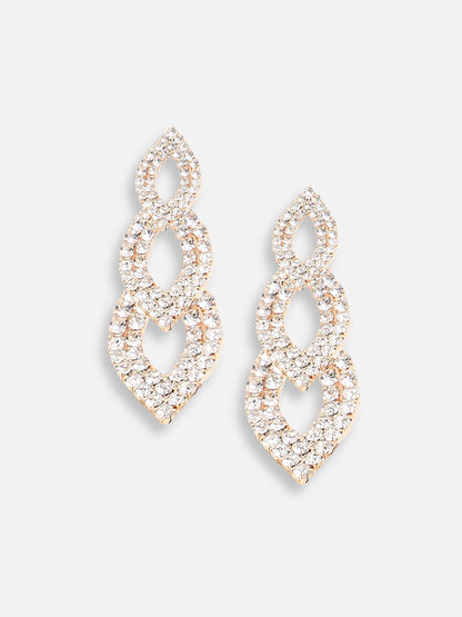 Silver Plated Designer Stone Party Drop Earring For Women
