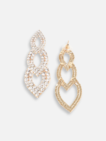 Silver Plated Designer Stone Party Drop Earring For Women