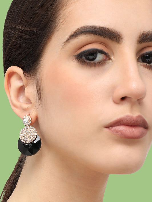 Gold Plated Designer Stone Party Drop Earring For Women