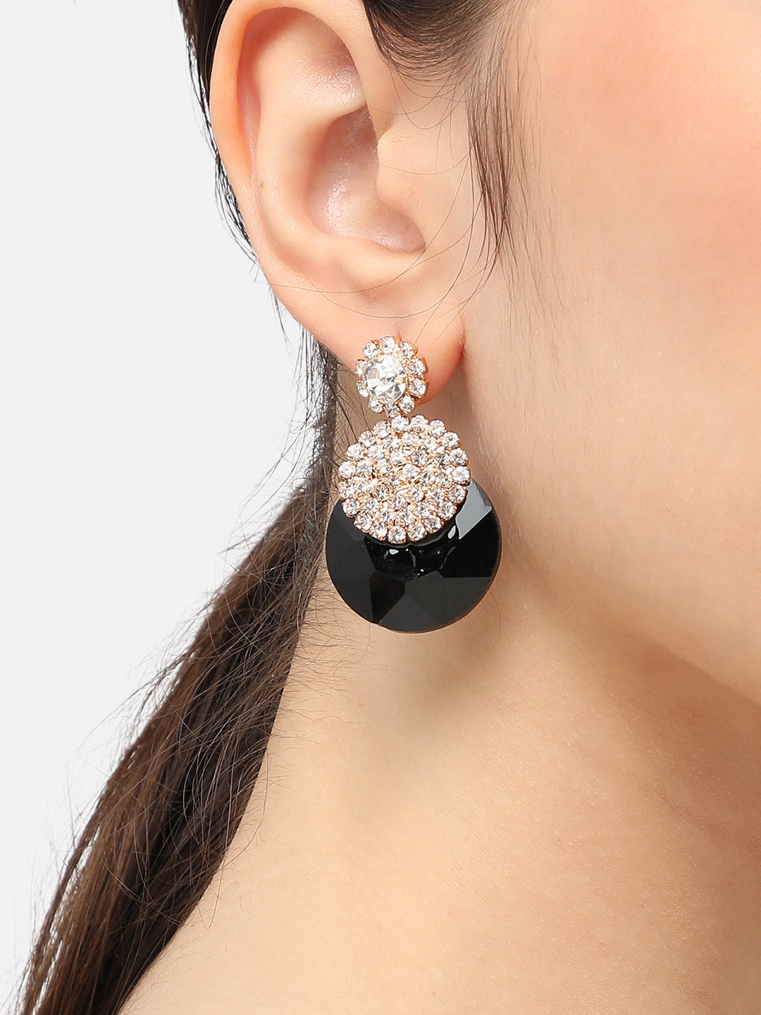 Gold Plated Designer Stone Party Drop Earring For Women