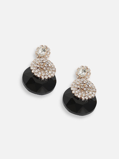 Gold Plated Designer Stone Party Drop Earring For Women