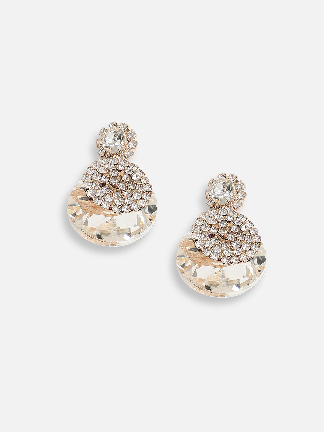 Gold Plated Designer Stone Party Drop Earring For Women
