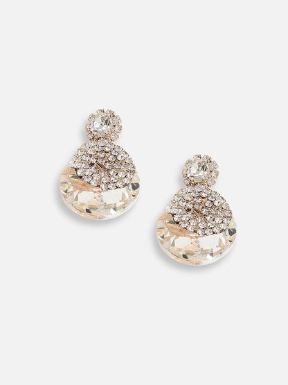 Gold Plated Designer Stone Party Drop Earring For Women