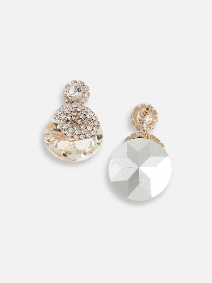 Gold Plated Designer Stone Party Drop Earring For Women