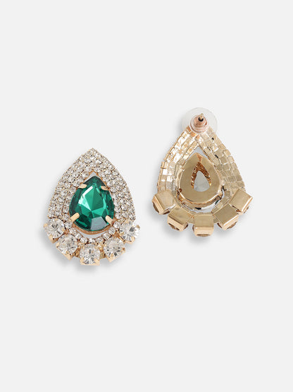 Gold Plated Designer Stone Party Stud For Women