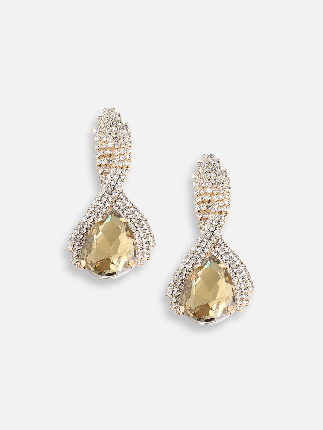 Silver Plated Designer Stone Party Drop Earring For Women